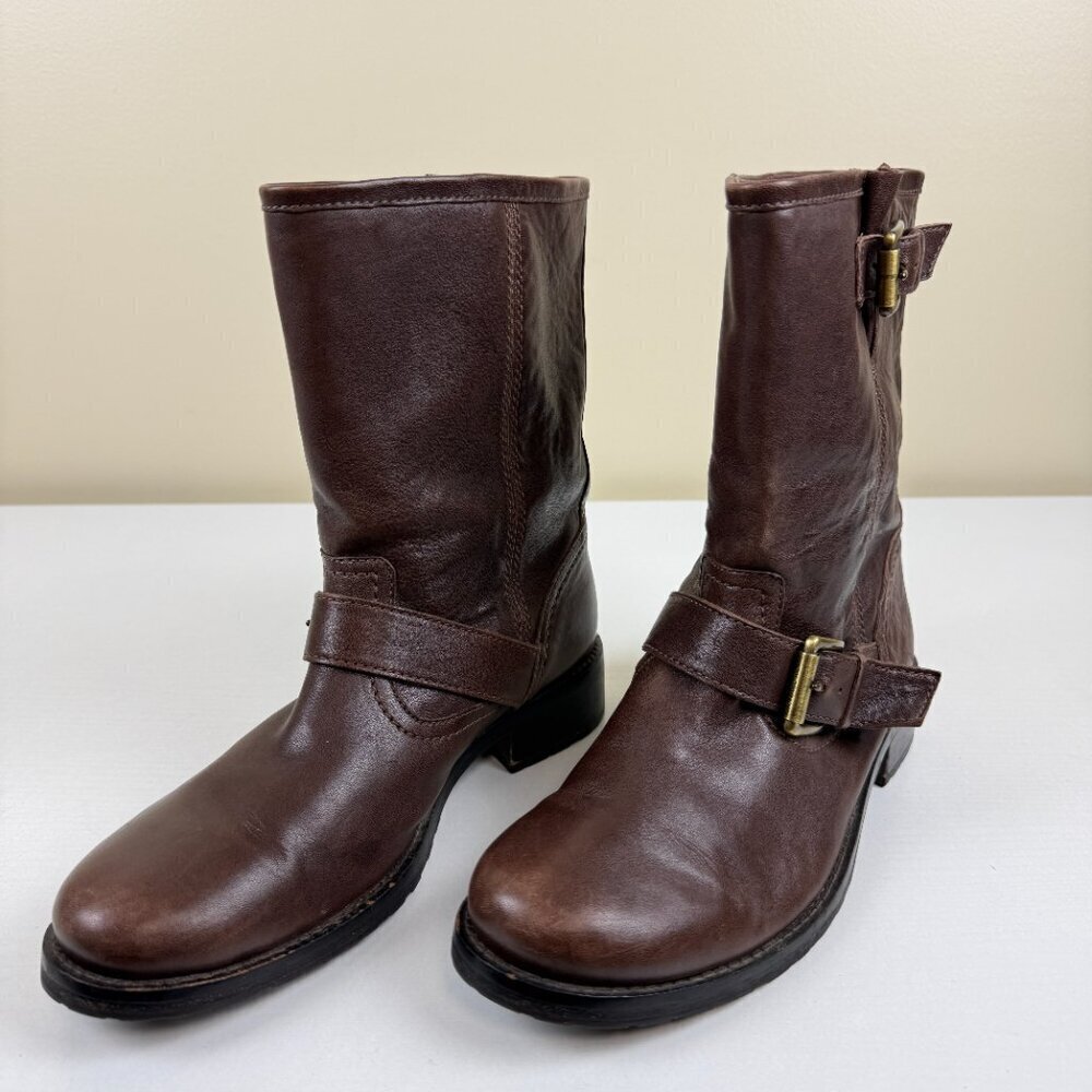 EUC MICHAEL Michael Kors Jonas Brown Leather Boots